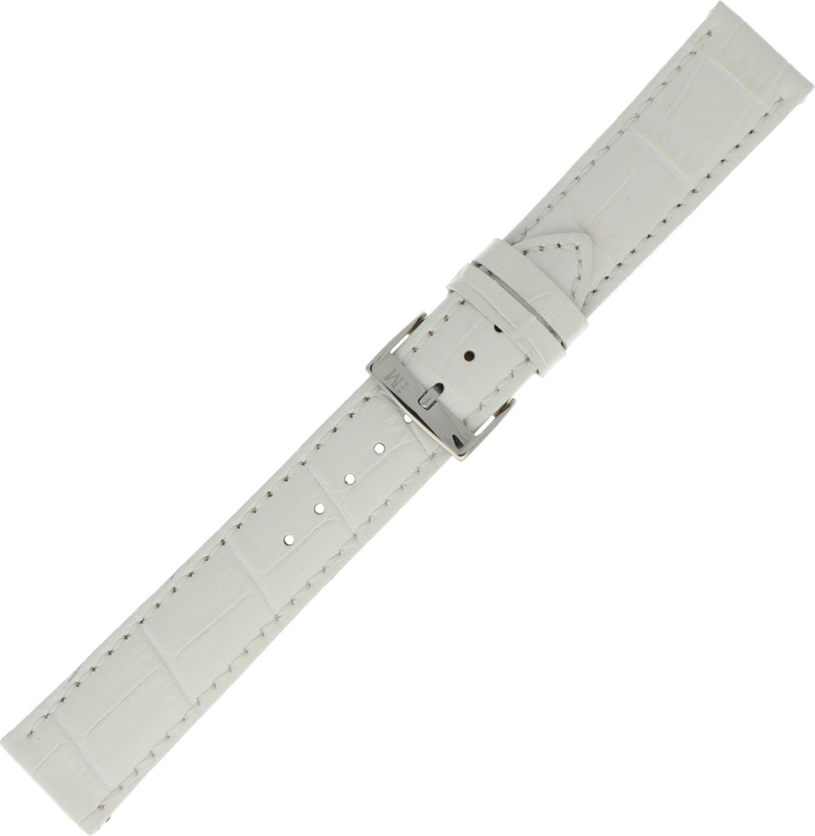 Morellato PMX017BOLLE IG Horlogebandje - Leer - Wit - 14 mm