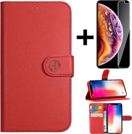 Apple iPhone 7/8 plus Rico Vitello RV Super Wallet case/book case/case with card holder haute qualité - Rouge