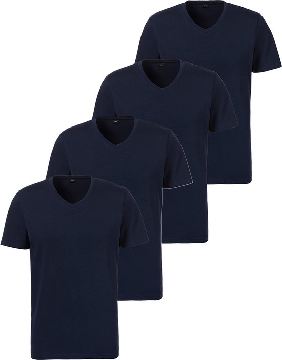 s.Oliver regular fit T-shirt met printopdruk blauw zwart