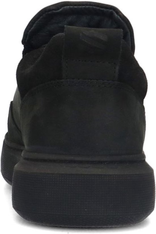 Sacha - Heren - Zwarte nubuck sneakers met zwarte zool - Maat 44 | bol.com