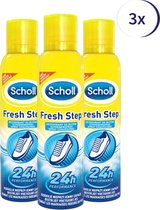 Scholl Fresh Step Déodorant Chaussures pour femmes Spray 150 ml x3