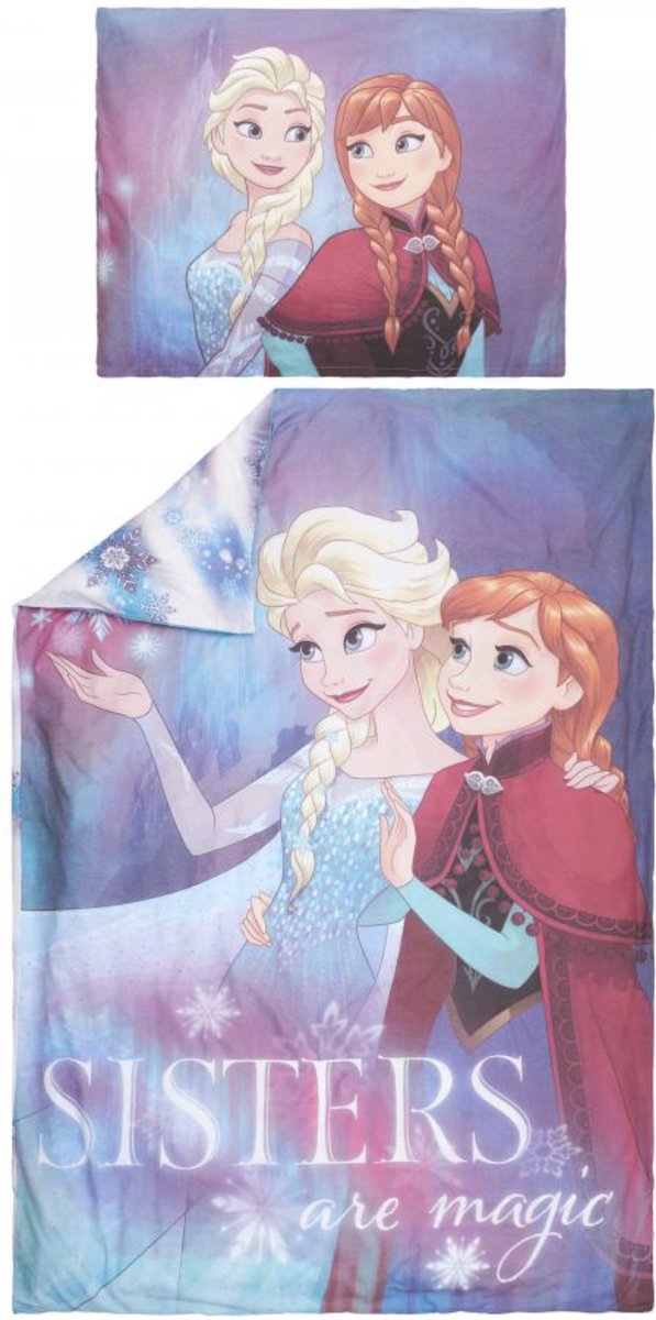 Disney- Frozen-Dekbedovertrek met sloop- Sisters-eenpersoons-140x200cm
