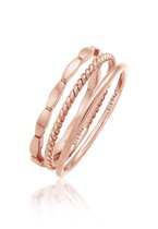 Bagues pour femmes Elli Bagues empilables pour femmes Ring Trio Basic Minimal Timeless Blogger en Argent sterling 925