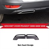 Uitlaat Look Strip Lijst Trim Mat Zwart Geschikt Voor Peugeot 3008 4008 5008 Styling Exhaust tips
