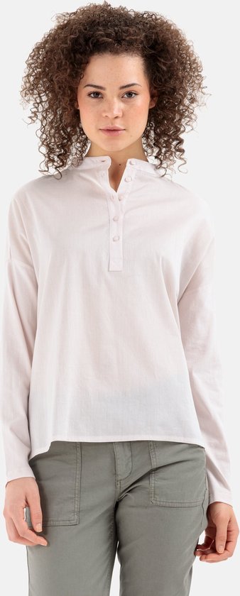 camel active Slip on blouse met jersey inzetstuk - Maat womenswear-L - Roze