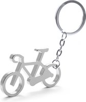 Sleutelhanger fiets - Sleutelring - Sleutelhangers volwassenen - Aluminium - zilver