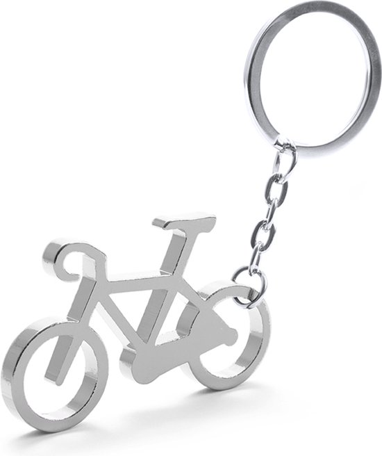 Porte-clés vélo - Porte-clés - Porte-clés adultes - Aluminium - argent