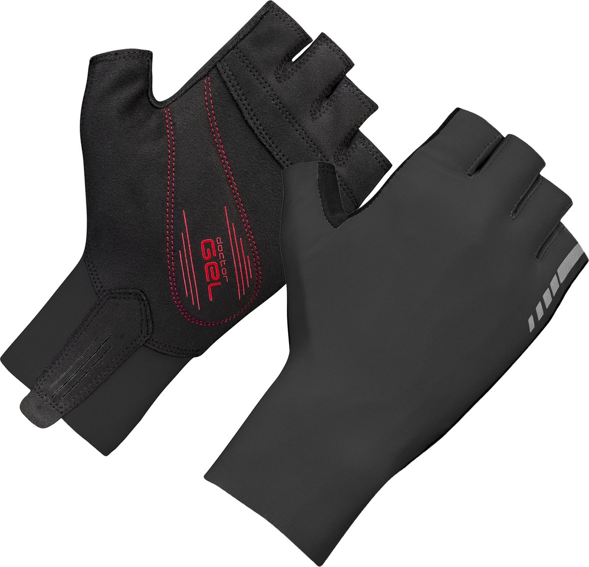 GripGrab - Aero TT RaceDay Aerodynamische Tijdrit Wielren Fietshandschoenen Korte Vinger - Zwart - Unisex - Maat S
