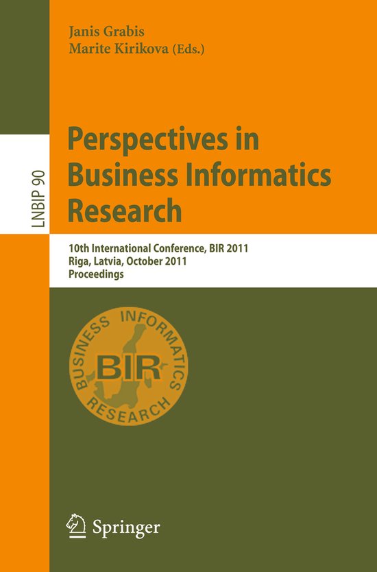 Perspectives in Business Informatics Research - cover