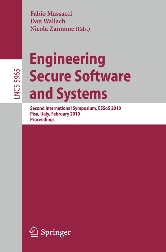 Engineering Secure Software and Systems - cover