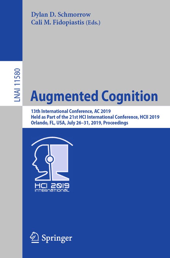 Lecture Notes in Computer Science11580- Augmented Cognition - cover
