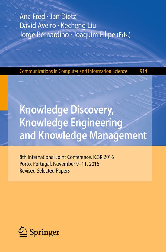 Communications in Computer and Information Science914- Knowledge ...