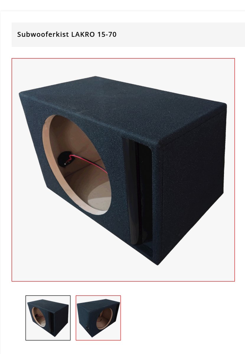 subwooferkist LAKRO 15-70 35mm mdf