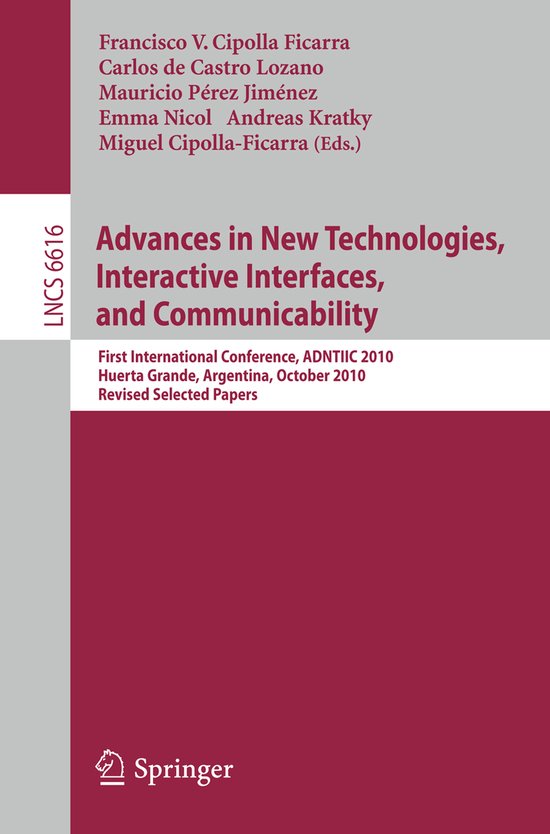 Advances in New Technologies, Interactive Interfaces, and Co ... - cover