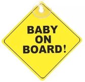 SFT Products Baby On Board Bordje - Met Zuignap - Baby Aan Boord - Autoraam Zuignap