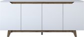 GD102 Console | 100 % MÉLAMINE | Blanc, Noyer - Asir Group - Armoires de salon - Blanc - Mélamine|Panneaux de particules - Armoires de salon
