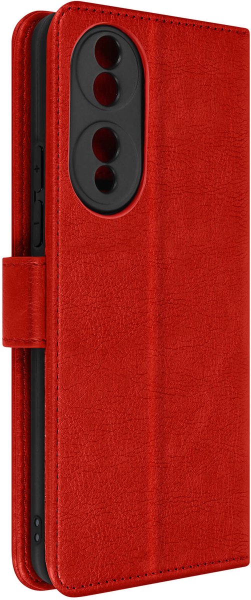 Geschikt voor Honor 70 Bookcover Video Support Functie Rood