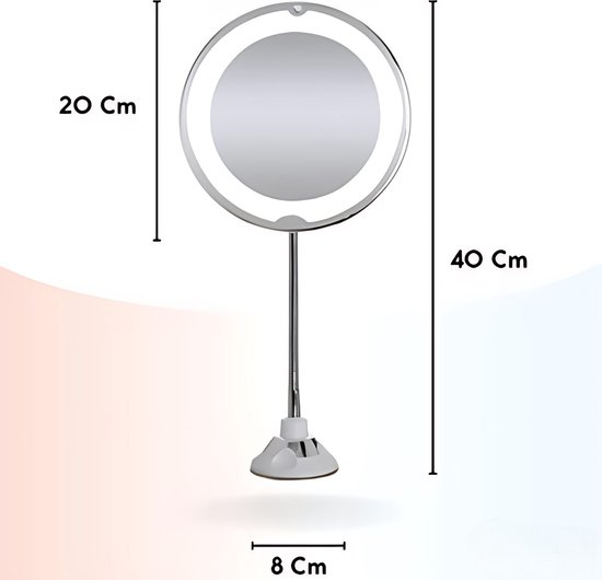 Toestemming Augment Cirkel Make-Up Spiegel - 7X Vergroting - LED Licht - Make up spiegel met  verlichting -... | bol.com