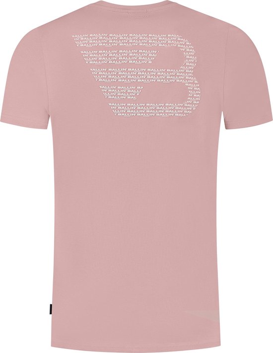 Ballin Amsterdam - Heren Slim Fit T-shirt - Roze - Maat S | bol.com
