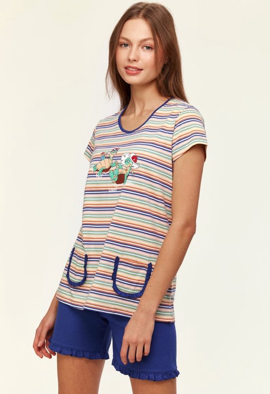 Woody Meisjes-Dames Pyjama multicolor - maat 140/10J