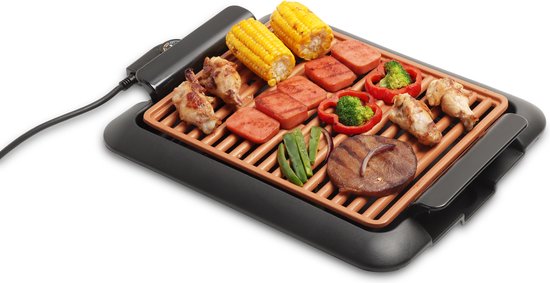 Swiss Pro+ Elektrische Grill Rookloos 4 tot 6 Personen Tafel barbecue Tafel BBQ 1250W — afbeelding 2