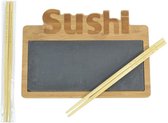 Serveerset Sushi - Bamboe Met Leisteen - 25 x 18 cm
