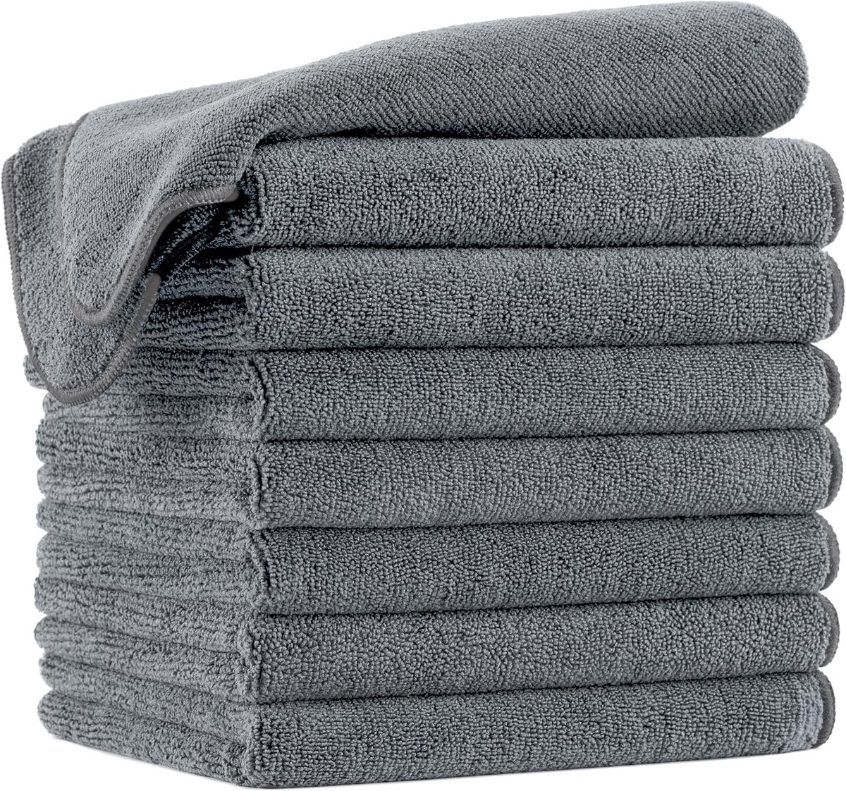 - Professionele microvezel handdoek om uw haar te drogen - sneldrogend/niet-pluizend - 8 pack - donkergrijs - 40,6 x 73,7 cm