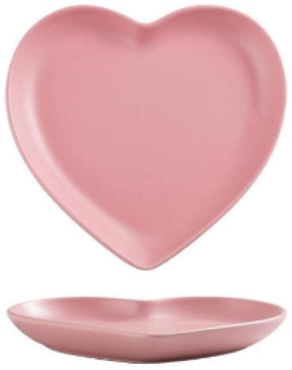 8-inch Scandinavische liefde creatieve creatieve dienbladen hartvormige borden taartdienblad 8 inch roze plaat 4 stuks