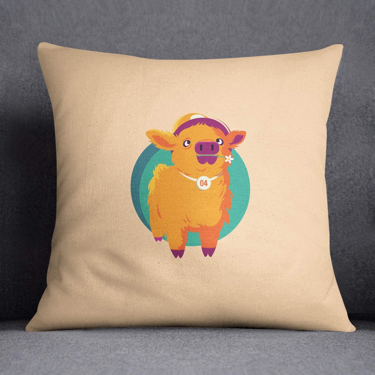 Kussenhoes, kussensloop, sierkussensloop, woondecoratie, voor bank, koffiehof, grootte: 45 x 45 cm - ontworpen en geproduceerd in de Türkiye