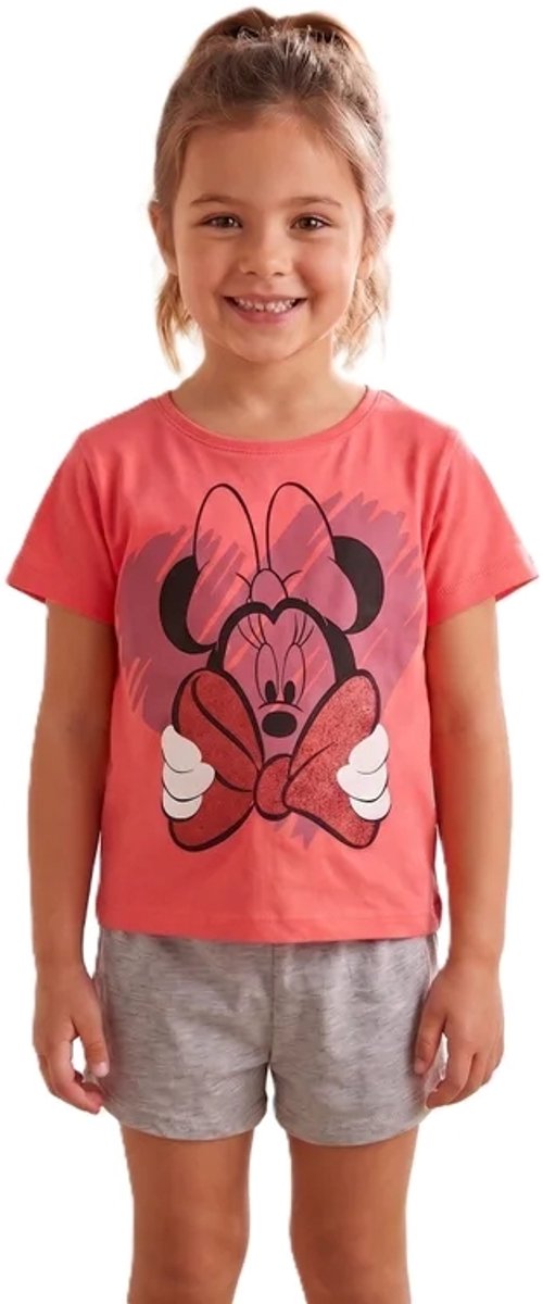 Disney Minnie mouse Shortama 128cm jaar 8 grijs