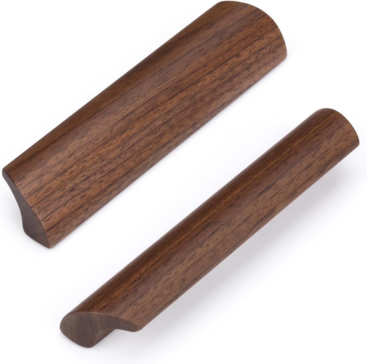 Houten keukenkast handgrepen set van 6, 128mm gatenafstand, totale lengte 160mm, zwart walnoot, moderne stijl, duurzame kwaliteit, eenvoudig te installeren