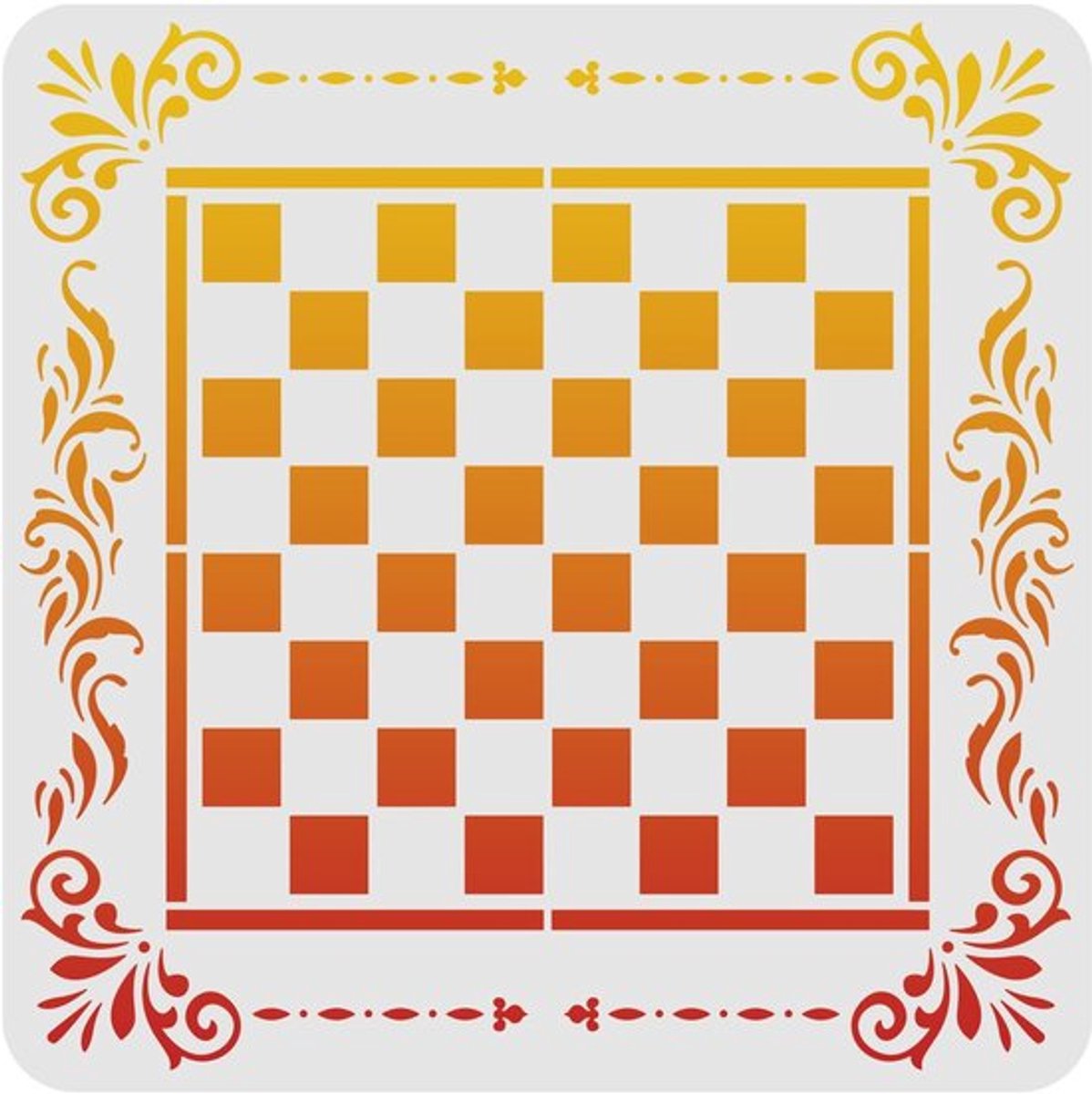Aladdien - Dambordsjabloon - Schilderen - Creatief project - 30x30cm