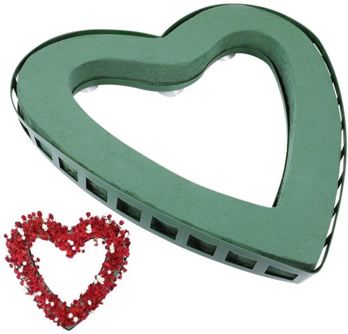 Dailygoods - Steekschuim - Hartvormige bloemenhouder - Ideaal voor