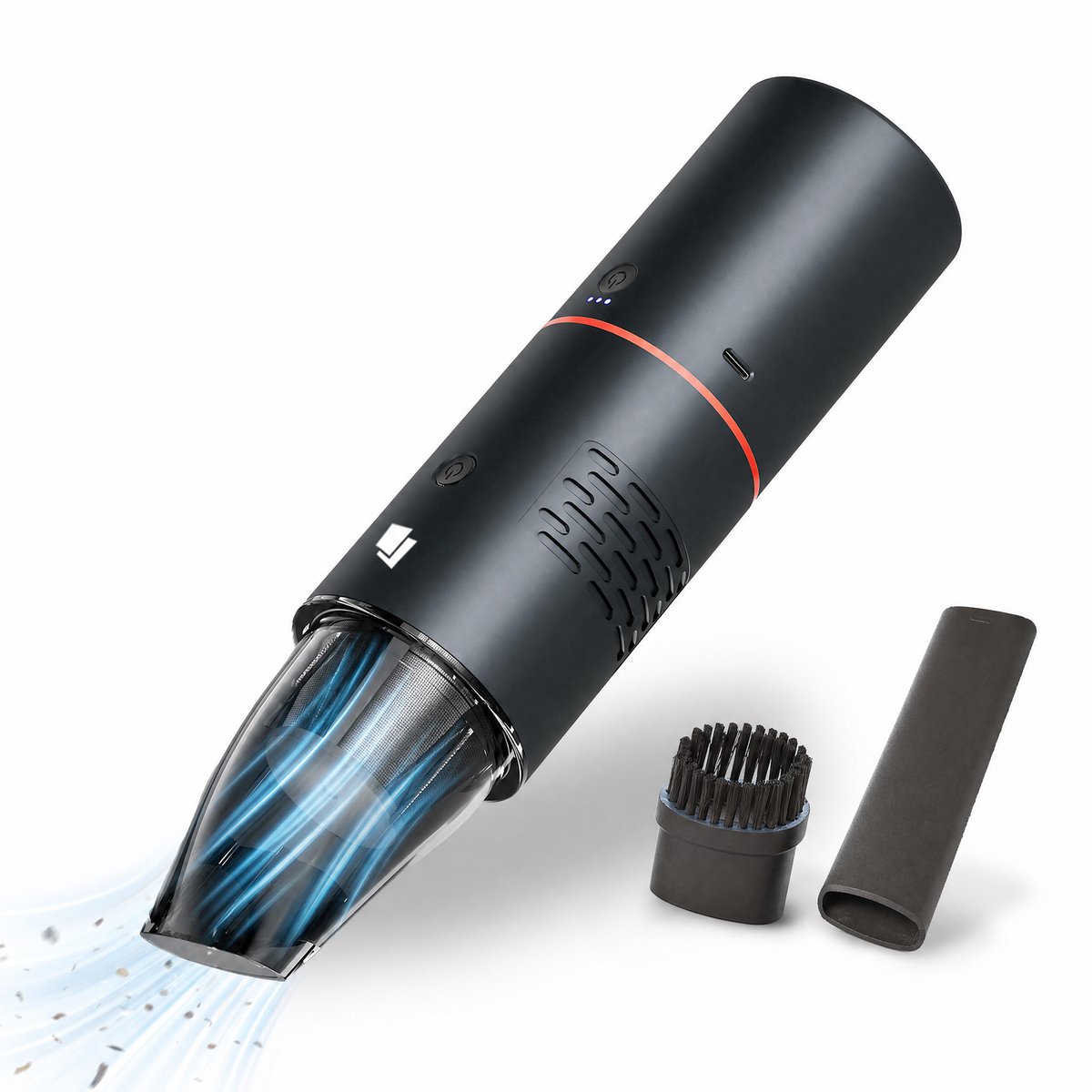 Caliber Kruimeldief - Hand Stofzuiger Draadloos - 19kPa zuigkracht - RVS en Hepa Filter - 15.000 mAh Accu meegeleverd (CPS-VC-P)