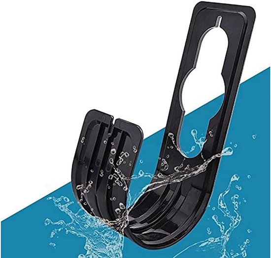 Slanghouder voor tuinslang, 8,5 inch, stalen slanghaspel, wandgemonteerde slanghouder voor tuin, outdoor, zwart — afbeelding 4