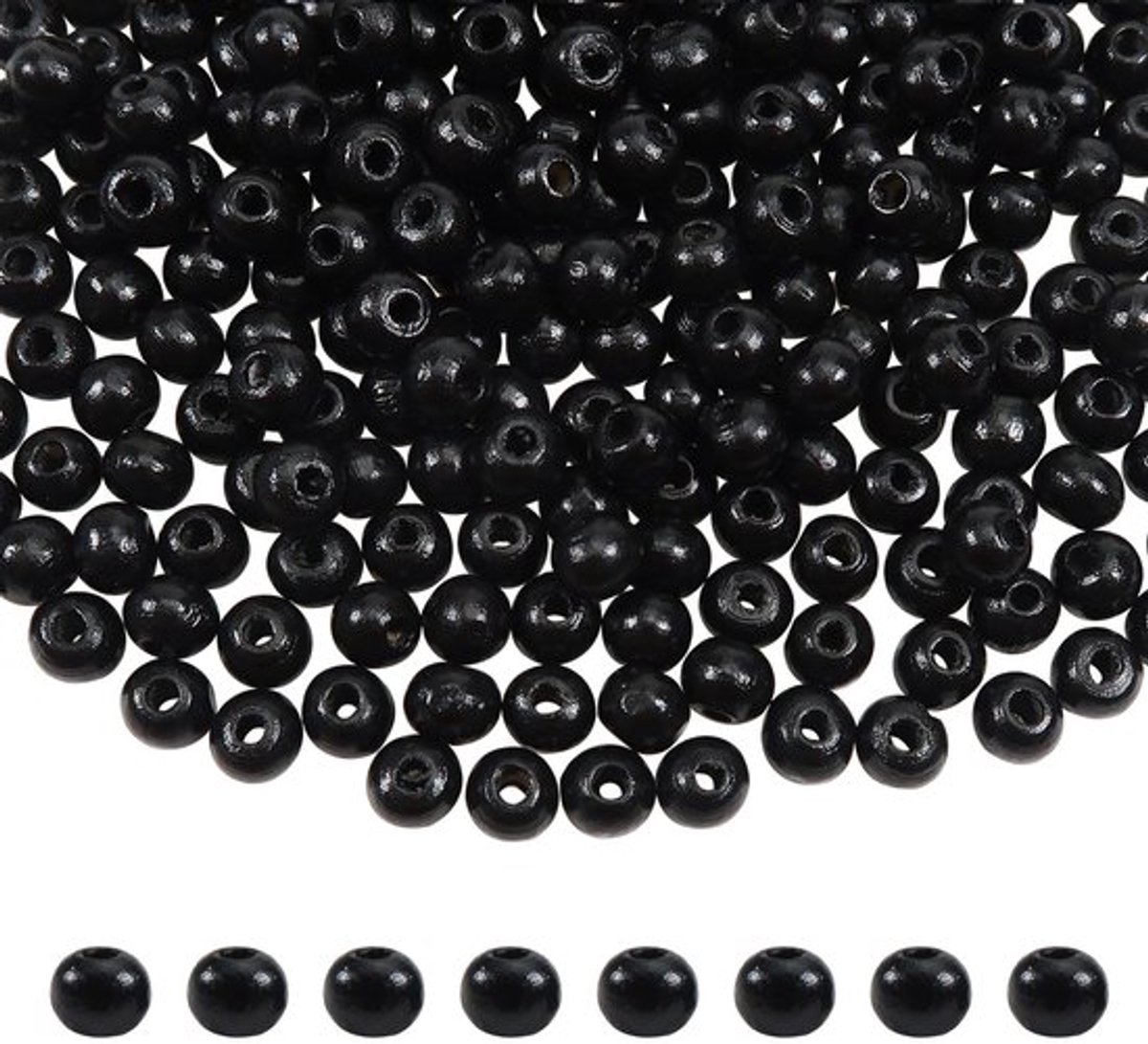 Aladdien - Natuurlijke Houten Kralen - DIY Sieraden Maken - Zwarte