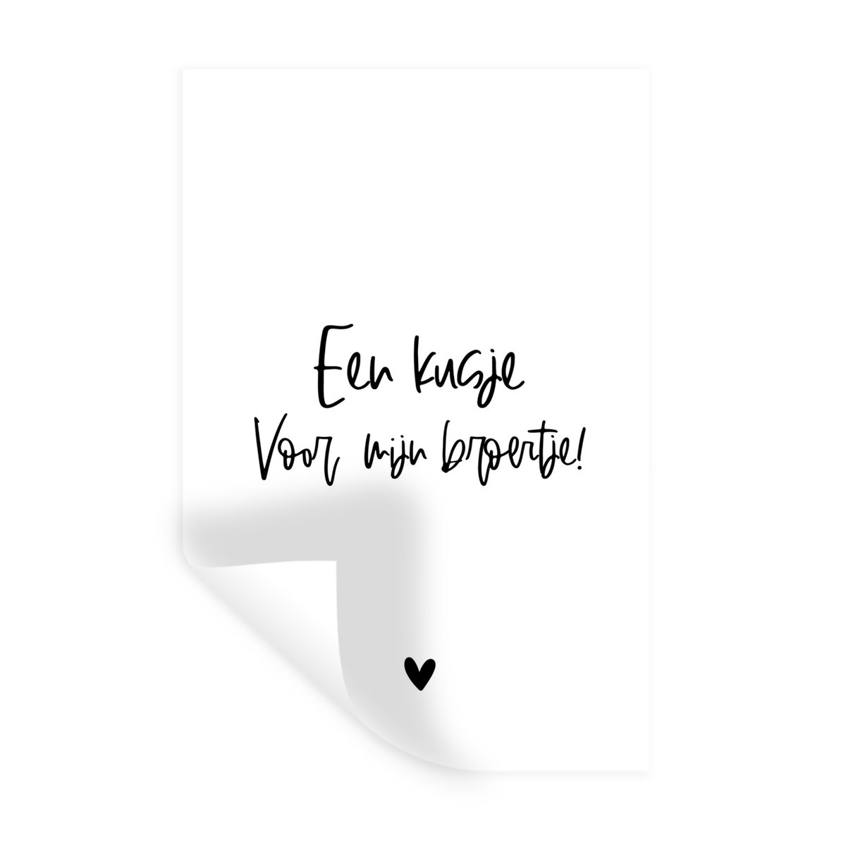 Muurstickers - Sticker Folie - Broertje - Een kusje voor mijn broertje - Broer - Quotes - 