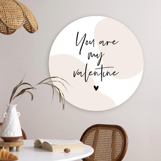 WallCircle - Wall Circle - Wall Circle Inside - Proverbes - Citations - You are my Valentine - Valentine - 60x60 cm - Décoration murale - Peintures Ronds