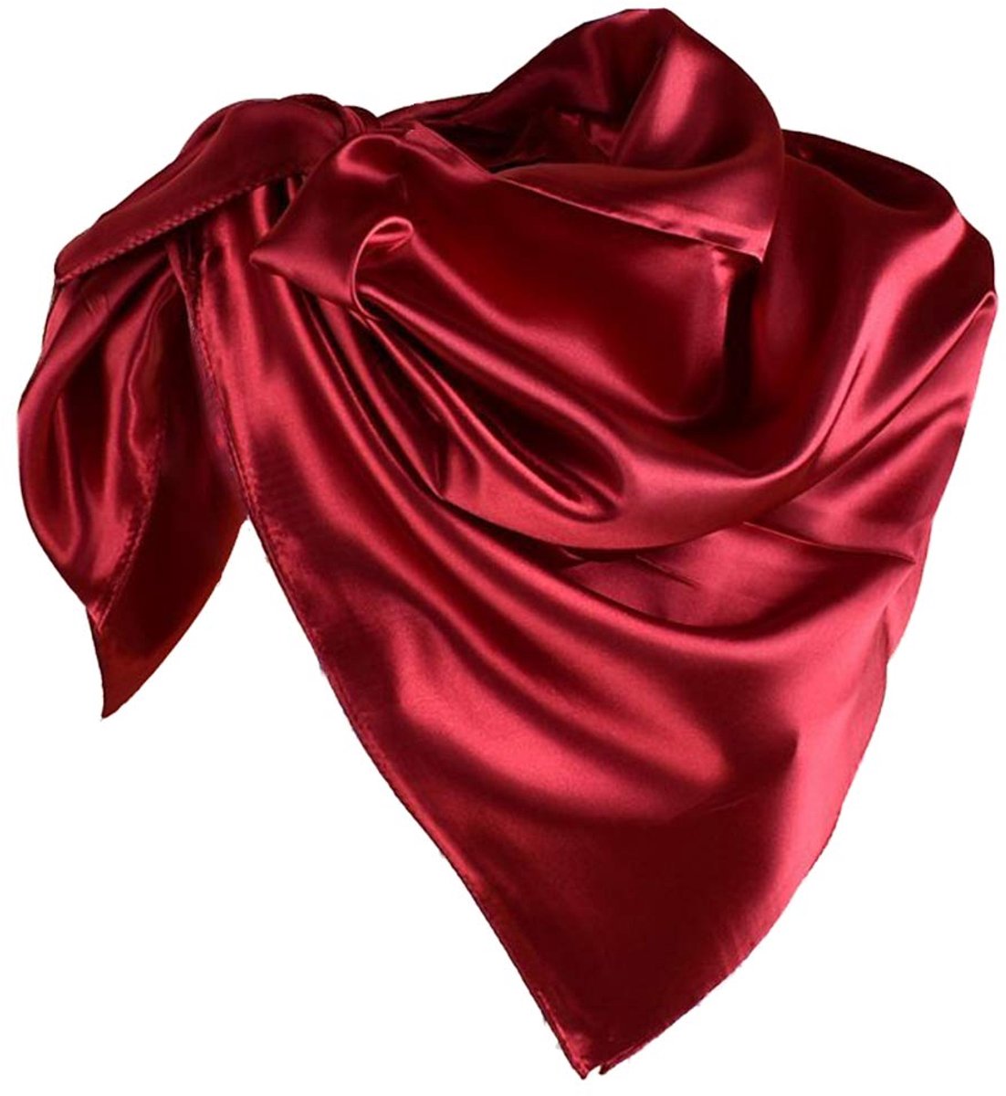 Hijab Hoofddoek voor dames, 1 stuk, effen satijn, islamitisch hoofddeksel, gezichtssjaal, tulband, 90 x 90 cm
