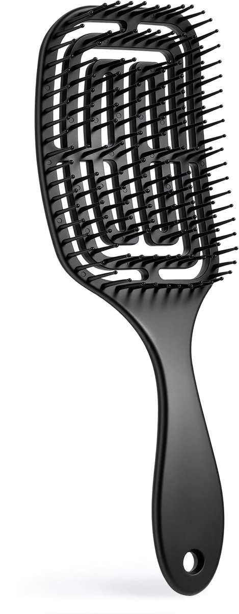 Ontwarren haarborstel, professionele gebogen ventilatie, haarborstel voor steil, krullend en nat haar, kam voor vrouwen/mannen/kinderen