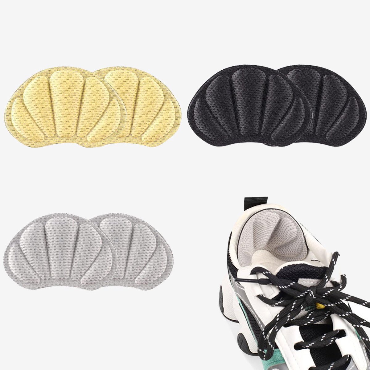 3Pcs Hiel Kussen Inserts Sport Schoenen Hak Blister Protectors Hak Liner Kussen Pads Sport Schoenen Hak Voor Losse Schoenen Te Grote Dames Vrouwen Mannen