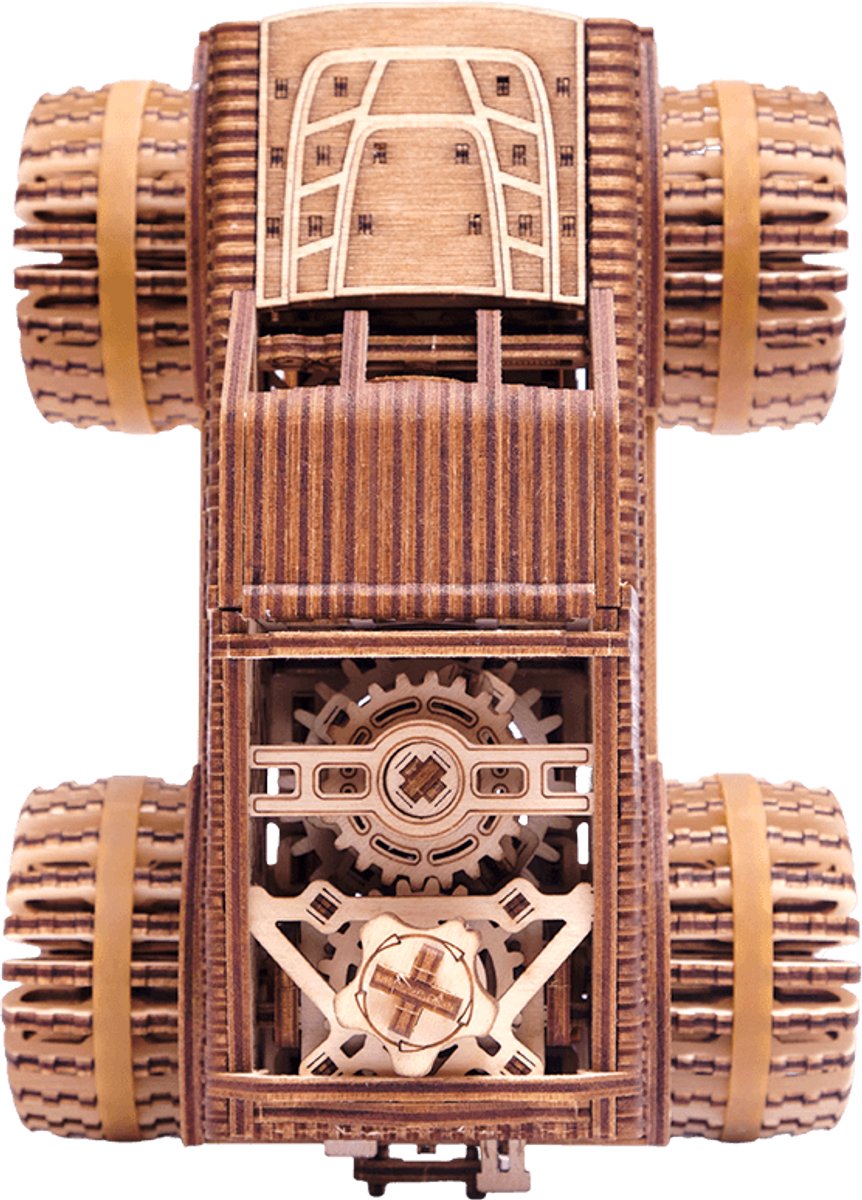 Wood Trick – Modelbouw 3D houten puzzel – Monster truck (WDTK015) – 556 stuks - Geen lijm noch verf nodig! — afbeelding 8