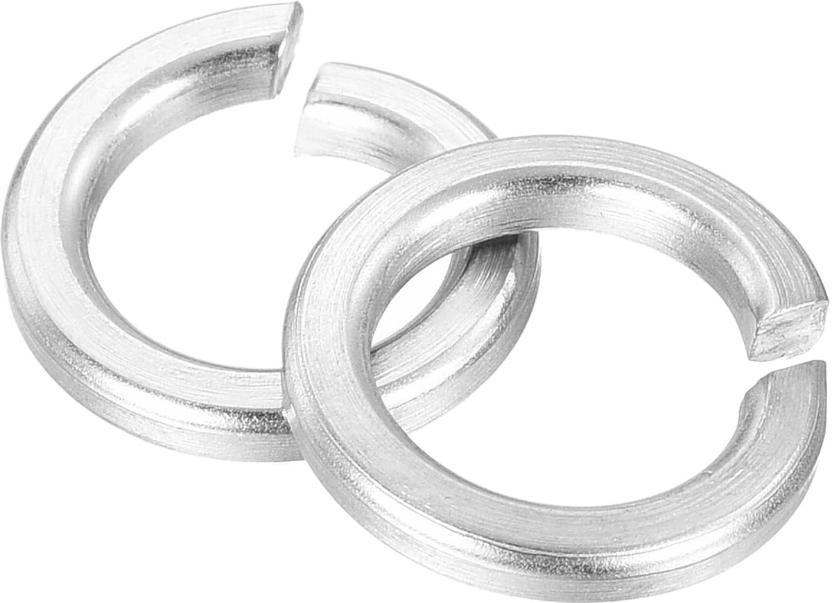 M8 veerring, 50 stuks, 304 roestvrij staal, borgring, metalen veerringen voor schroeven, machines