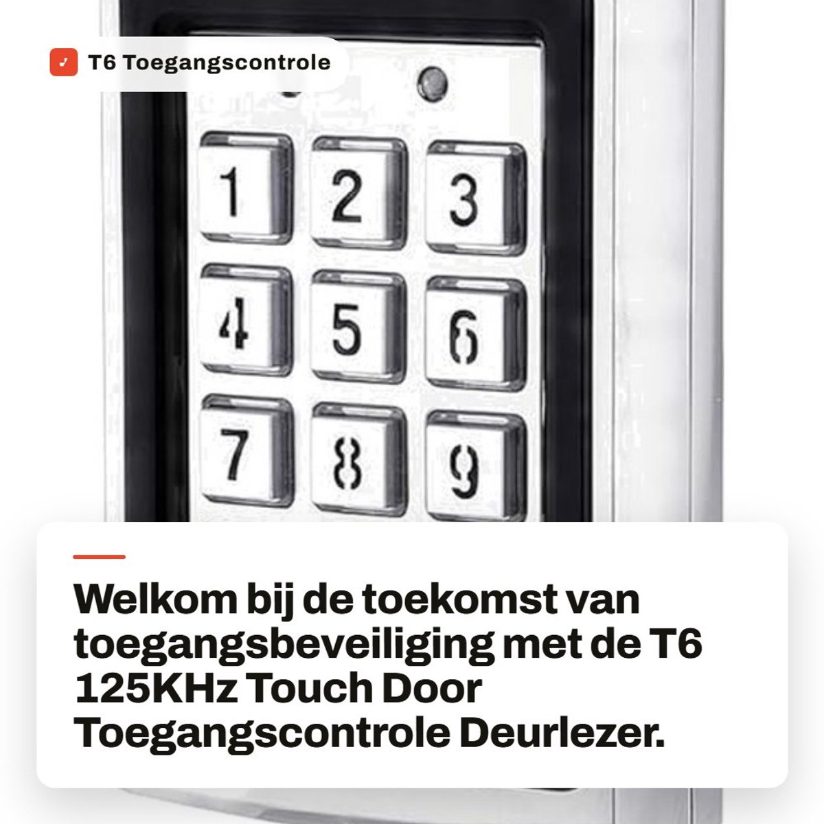 Dailygoods- Deurlezer 125KHz - Toegangscontrole - RFID Kaart - Code - Waterdicht - Aluminiumlegering - Geschikt voor huis en kantoor