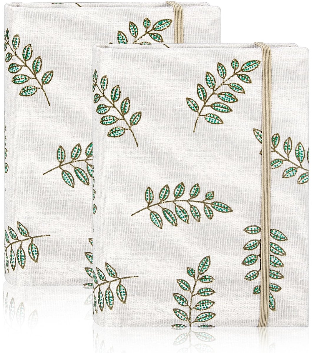 Dailygoods- Fotoalbum 2 stuks - Insteekalbum voor 200 foto's 10x15 cm - Klein pocket fotoalbum - Linnen omslag - Zuurvrije insteekvakken - Tijdloze elegantie