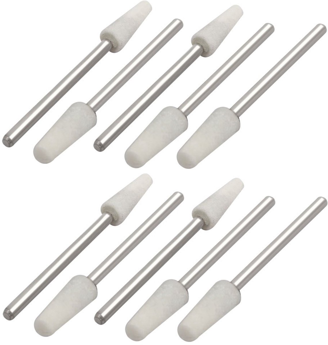 Sourcingmap 2.35mm Schacht 5mm Dia Taps Kop Doorn Gemonteerd Slijppunt Wit 10st