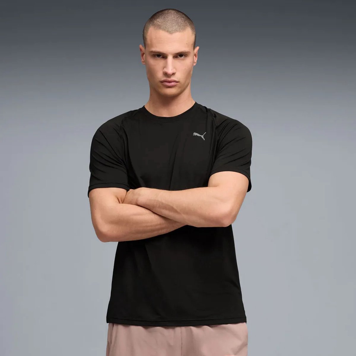 Puma Pwrmode T-shirt Met Korte Mouwen Man Zwart