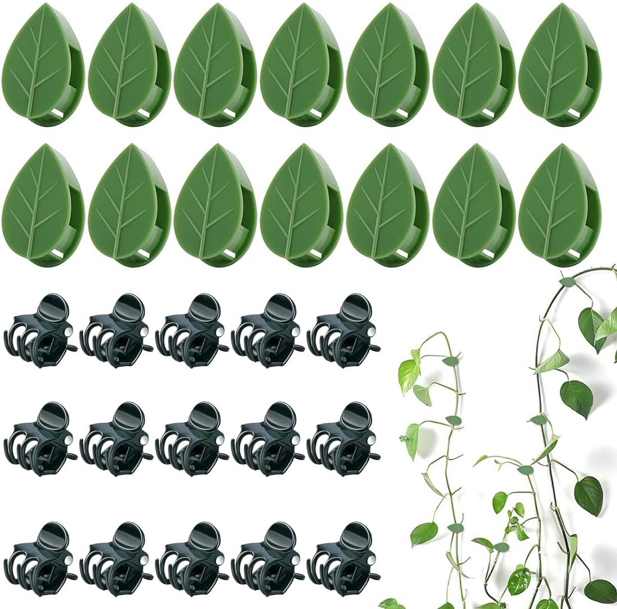80 stuks haken voor klimplanten, zelfklevende plantenhouders, wandhouder voor buitenplanten, ideaal voor kleine planten, van duurzaam materiaal
