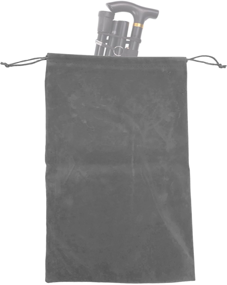 Opbergtas, Flanel Wandelstokken Beschermende Pouch Reisorganisator voor Gehandicapten Ouderen (grijs)