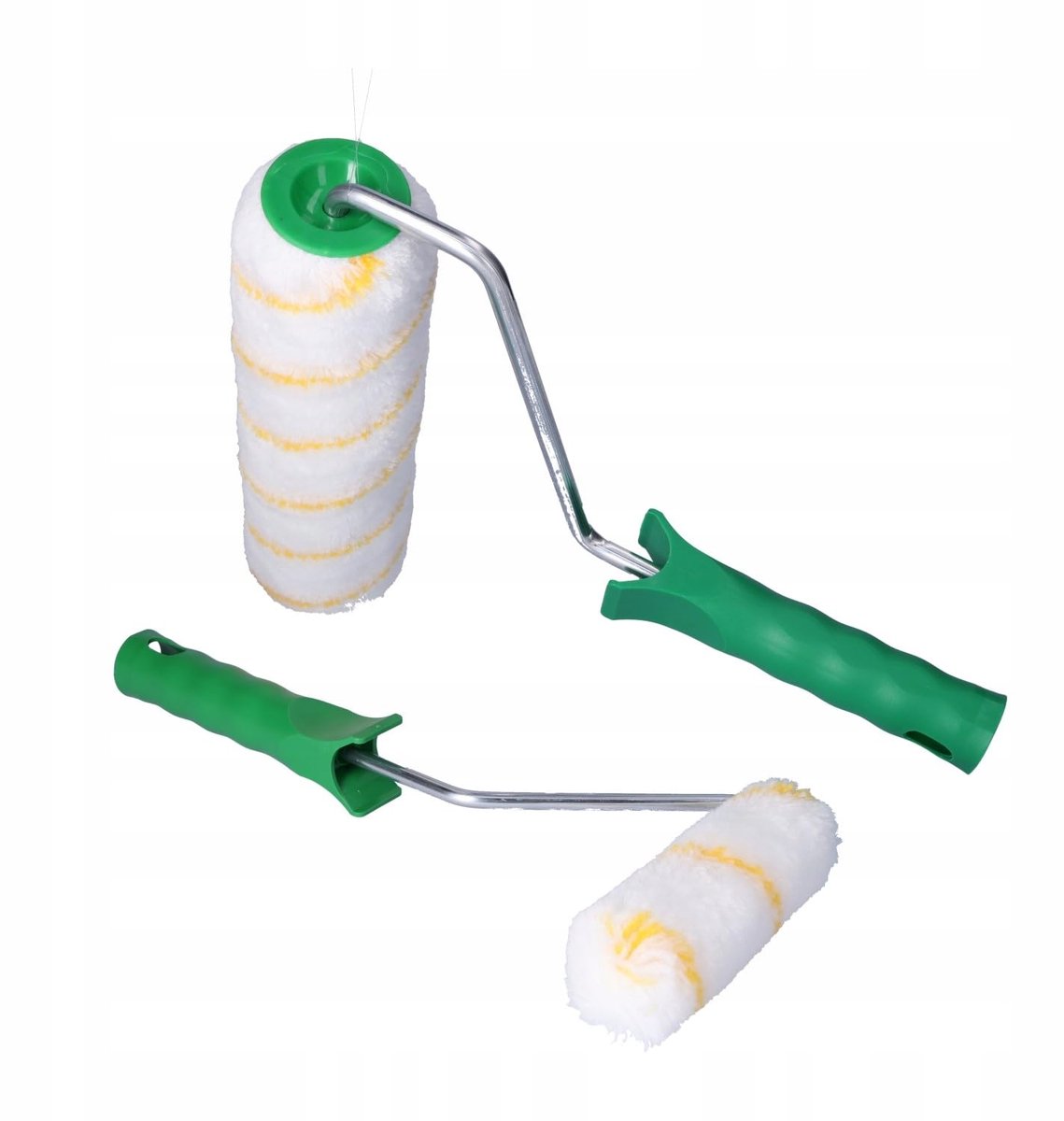 Verfrollers + handgrepen - Verfrollerset - Professionele plafond- en muurverfroller zonder bakje - Muurverfroller - 25 cm & 11 cm